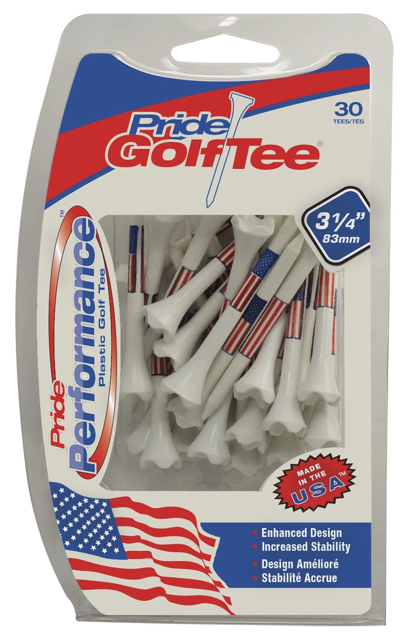 Pride Golf Tee Tees 30 Count, White, 3-1/4 Inch US - Image 1